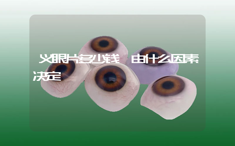 义眼片多少钱 由什么因素决定